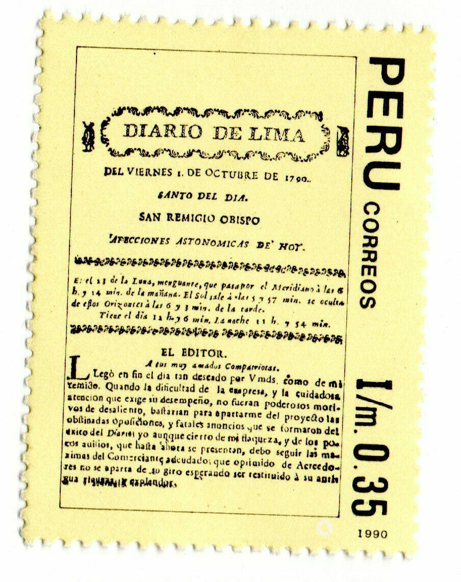 Peru 1992 The 200th Anniversary of de 