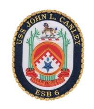 5" USS JOHN L. CANLEY ESB-6 EMBROIDERED JACKET PATCH