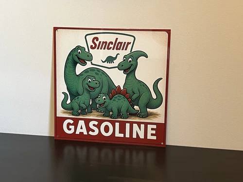 Sinclair Free Gasoline Vintage Style Metal Sign