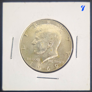 1969 Kennedy Half Dollar 50C Business Strike Denver 40% Silver KM# 202