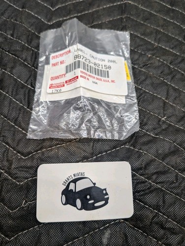 Genuine Toyota A/C System Information Label 88723-02150