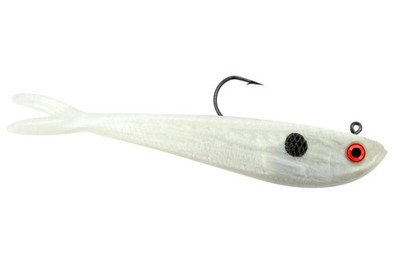 Tsunami Holographic Split Tail Minnow - 4'' (6 Pack) - Pearl/Spot