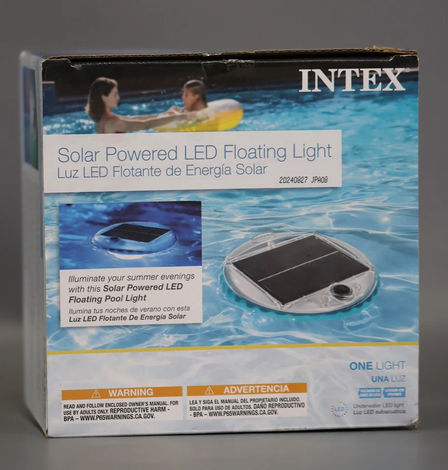 Intex Solar Powered LED Floating Pool Night Light  Auto On Color Changing - Image 3 of 4