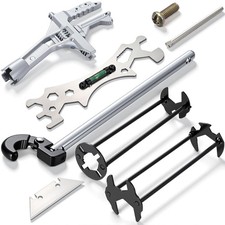 5 Pcs Multifunctional Basin Wrench Set Universal Faucet Nut Spanner Removal P...