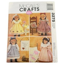 McCALL'S CRAFTS 3275 Sewing Pattern Doll Clothes Accessories