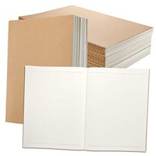 Pack Large Kraft Notebooks Bulk, 8.5 x 11 Inch College Ruled A4 Subject 24