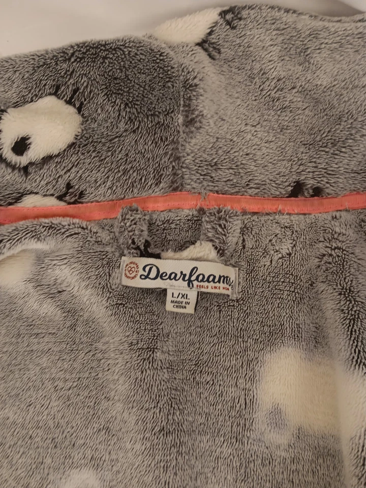 Bata polar Dearfoams para mujer talla L/XL ovejas/corderos Foto 4 de 4