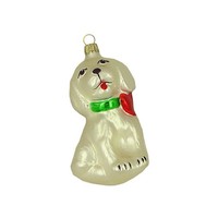 Haberland Christbaumschmuck,-Kugel - GroßEr Hund Weiß Matt 13 Cm