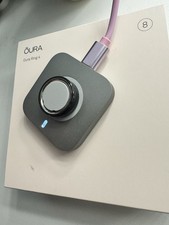 Oura Ring 4, Size 8, Black. Comes with charger and original box