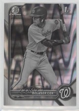2022 Bowman Draft Chrome Black & White RayWave Refractor Brenner Cox 0q4s
