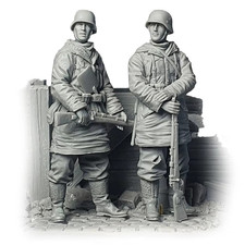 1/35 Scale WWII German Infantry Soldiers Winter Uniform Resin Model Kit Set