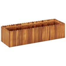 Raised Bed Natural wood color Solid acacia wood Large Planters