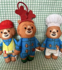 3 X Paddington Bears soft toys Mcdonalds Happy Meal Plush Bundle