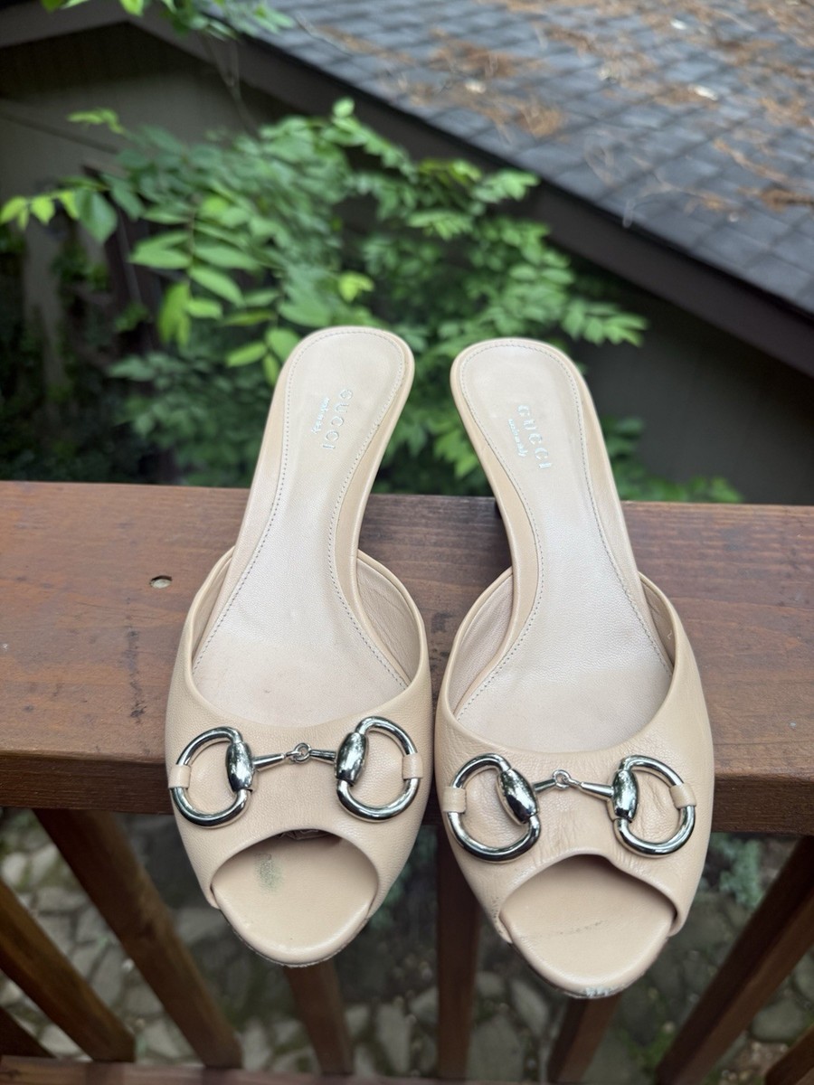 Gucci Lady Horsebit slide mule sandals shoes sz 36 EUR 6 US | eBay