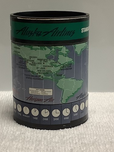 Vintage Alaska Airlines Horizon Air Pencil Cup and Puzzle Rare Promo Item
