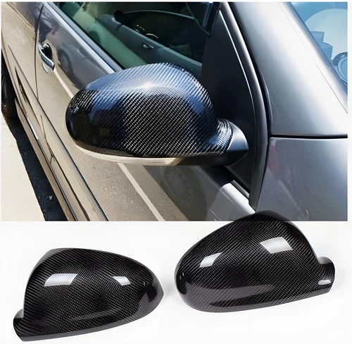 Real Carbon Fiber Side Mirror Cap Housing Cover FIT VW Golf Jetta MK5 Passat B6