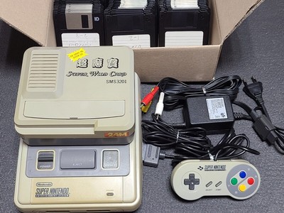 Nintendo Super Famicom Spielkonsole & Wild Card SMS3201 3,5Disk für PAL SFC SNES