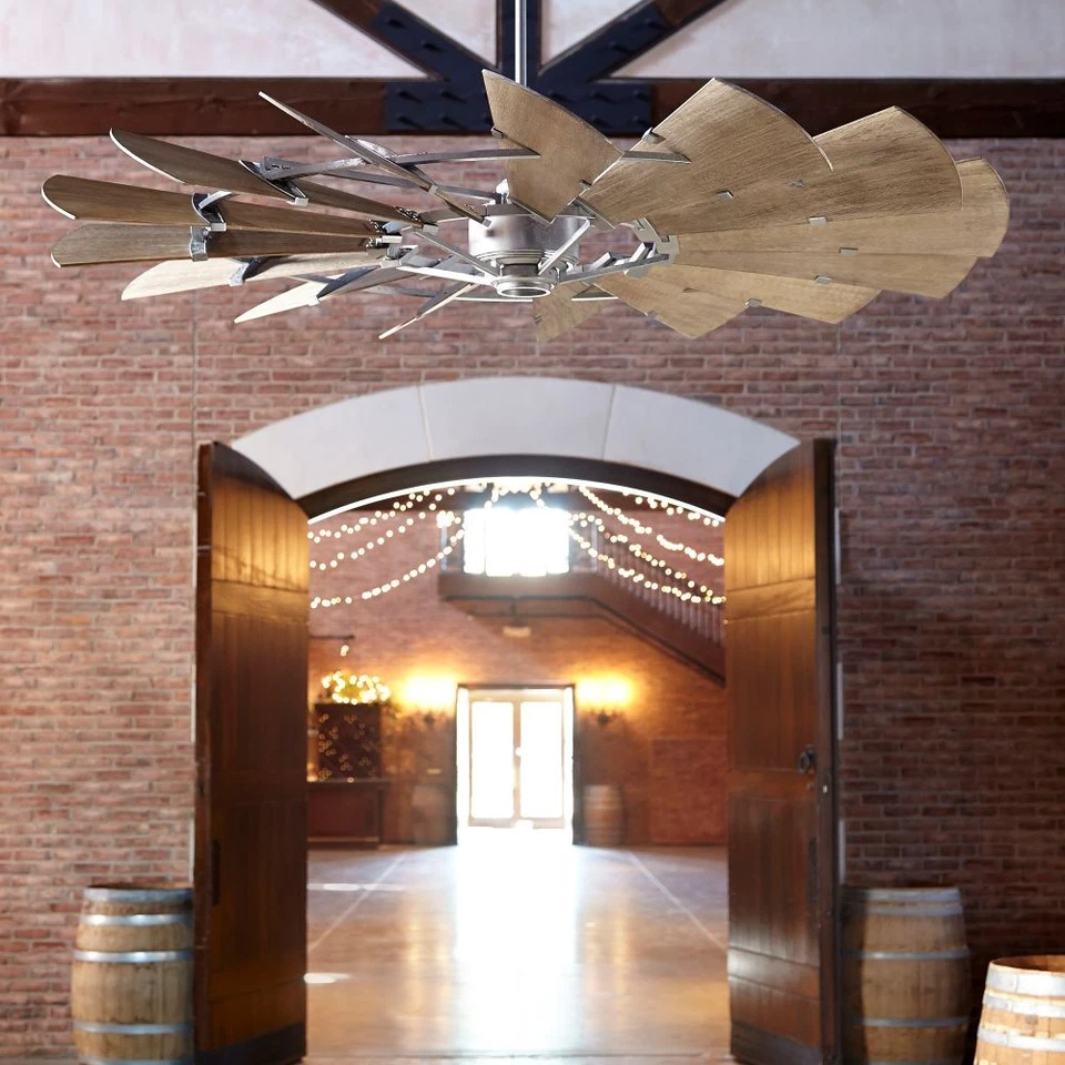Windmill - 72 Inch Ceiling Fan-Galvanized Finish-Weathered Oak Blade Color - Image 2 of 4