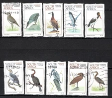STAMPS SOUTH AFRICA- Waterbirds, World Environment Day, set of 10, 1997-#