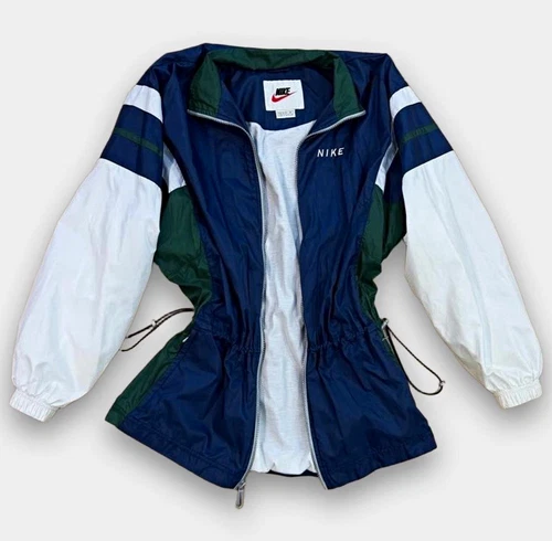 Nike Men's M Colorblock Nylon Windbreaker Jacket Full Zip Stand-Up Collar - product listing photo