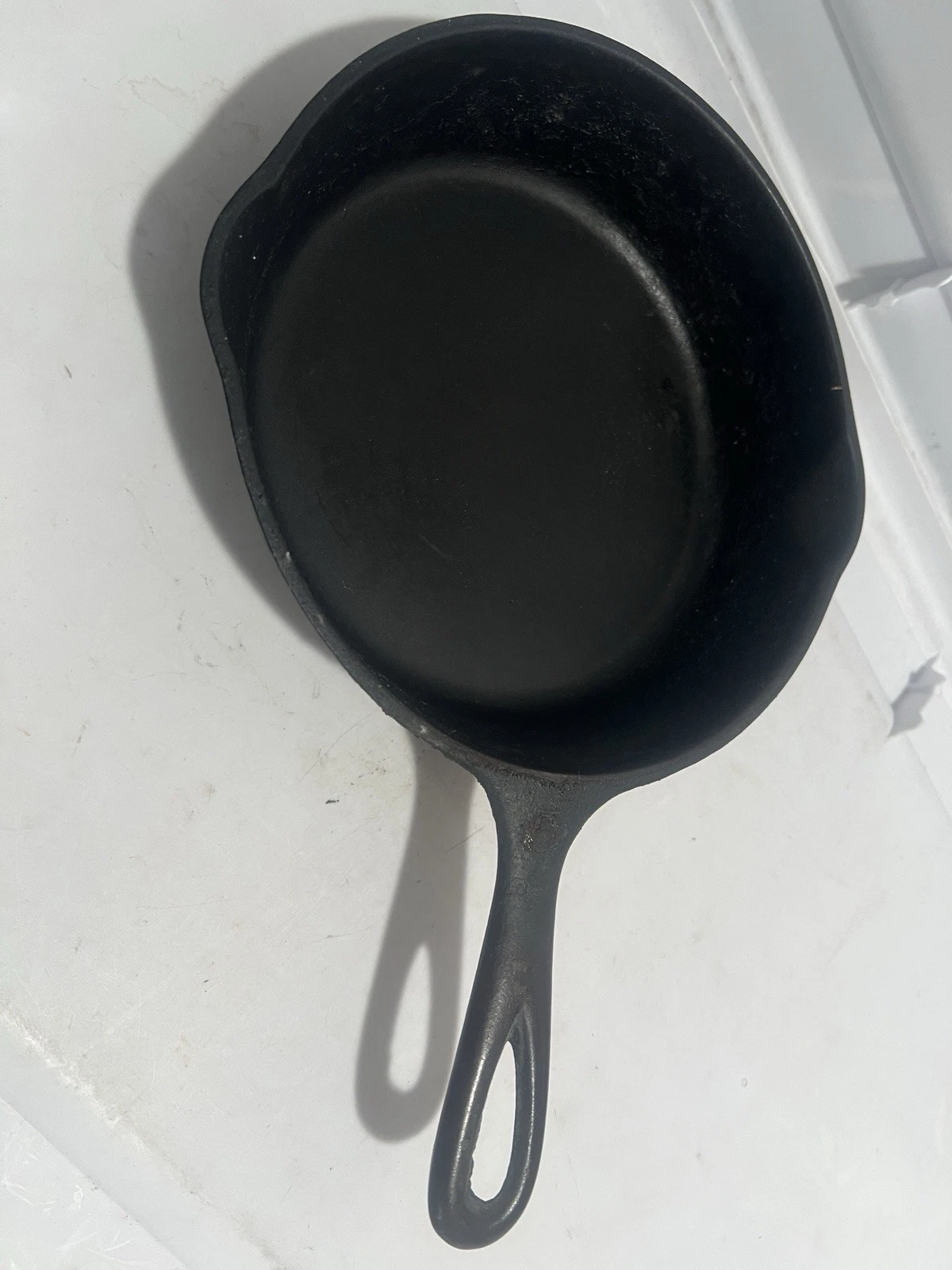 Vintage Cast Iron 8” Skillet Double Spout Marked “5” ??