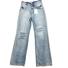 Kancan High Rise Flare Jeans Light Wash 90s Style
