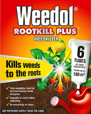 Image of Weedol Rootkill Plus Weedkiller Liquid Concentrate 6 Tubes 25ml Treats