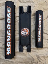 Vintage Mongoose BMX Handlebar, Frame & Stem Pads Black (3 Piece Set)