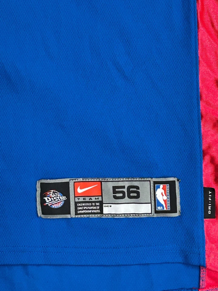 Camiseta Nike Auténtica Detroit Pistons Ben Wallace NBA Talla 56 Vintage Azul Hogar #3 Foto 3 de 4