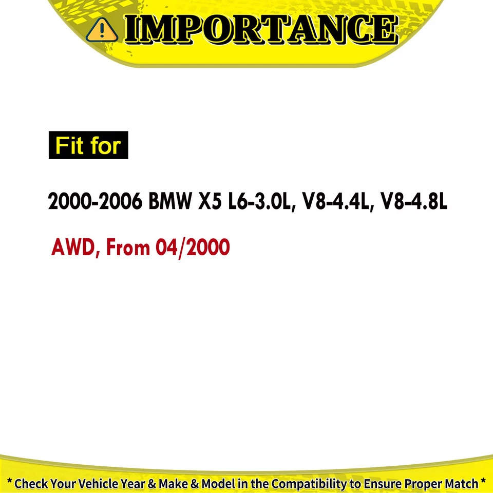 Par de ejes delanteros CV para BMW X5 2000-2003 2004 2005 2006 3,0 L 4,4 L 4,8 L AWD Foto 2 de 4