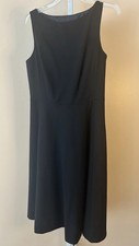 Women Banana Republic Knee Length Dress Black Sleeveless Stretch Lined Sz 10 NWT