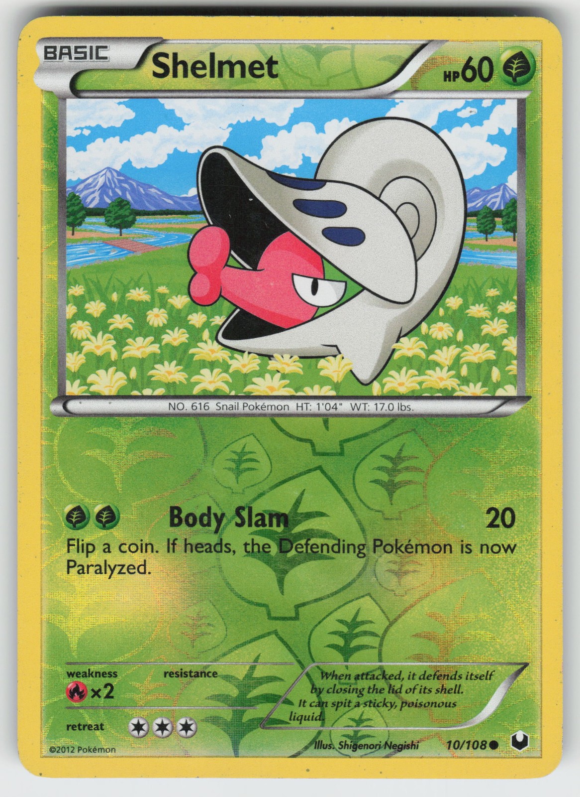 Shelmet Reverse Holo Common Dark Explorers 10/108 Pokemon