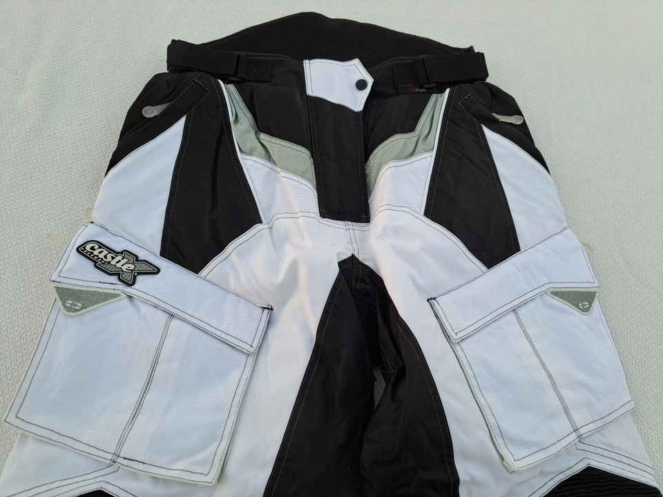 Castle X G8 赛车燃料白色雪地摩托车冬季雪裤 Hitena 女式中号 — 第 2/4 张图片
