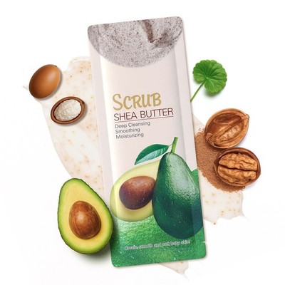 10Pcs Shea Butter Extract Body Scrub Deep-cleansing Gentle Exfoliating Scrub 
