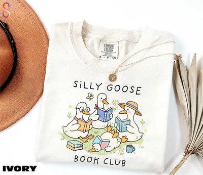 Silly Goose Book Club Comfort Tee Funny Reading Lover Gift
