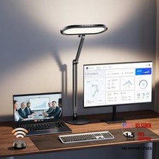 Premium LED Desk Lamp for Home Office   Eye-Caring Double Side Light with Black