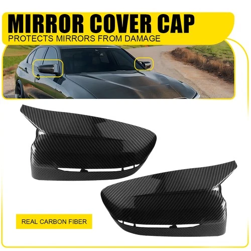 Real Carbon Fiber Mirror Cover Caps LH RH For BMW 5 Series G30 / G31/G39 2017-up