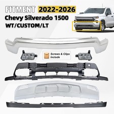 Front Bumper Cover Chrome Kit For 2022-2026 Chevy Silverado 1500 Wtcustomlt