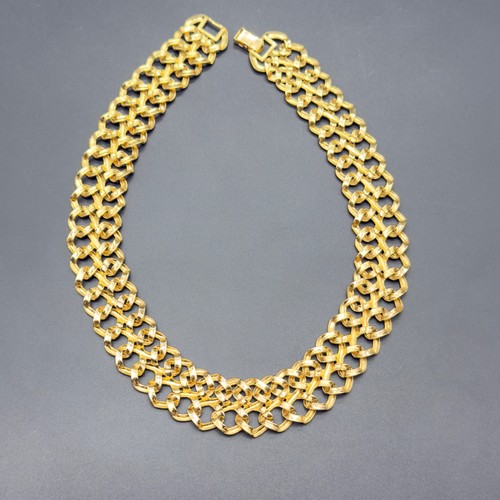 Vintage 80s Gold Tone Cuban Link Chain Chunky Statement Collar Necklace 18" Long, $26.59 - Photo 8
