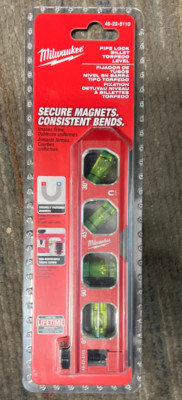 Milwaukee 48-22-5110  Impact Resistant Pipe Lock Billet Torpedo Level