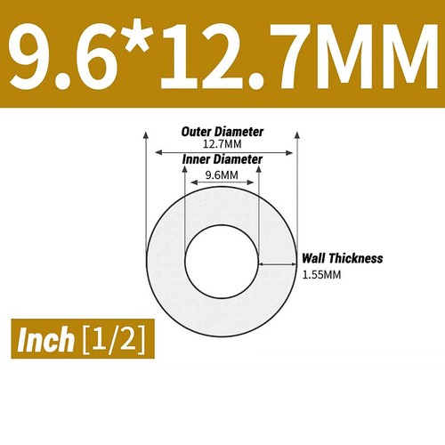PTFE Tube Tubing Pipe OD 1/4" 3/8" 1/2" 3/4" 1" High Temp Resistance Translucent - Picture 12 of 14