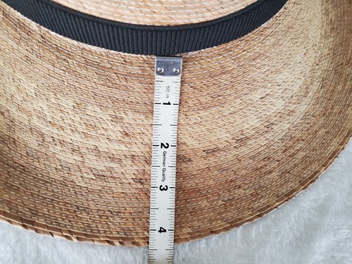 Women's TULA Hand Woven Straw Sun Hat Black Band Austin Texas Made in Mexico - Picture 16 of 21