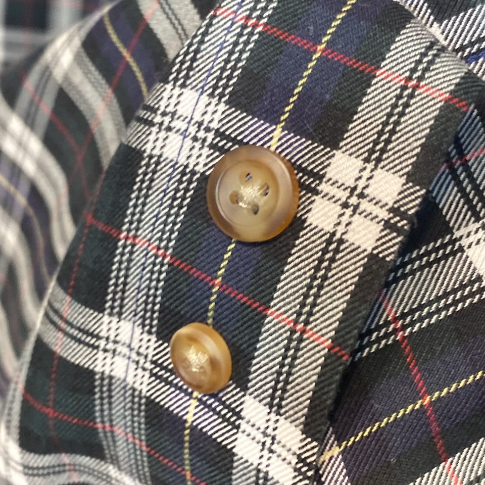 Brooks Brothers 346 Shirt Mens XXL Button Down Long Sleeve Blue Green