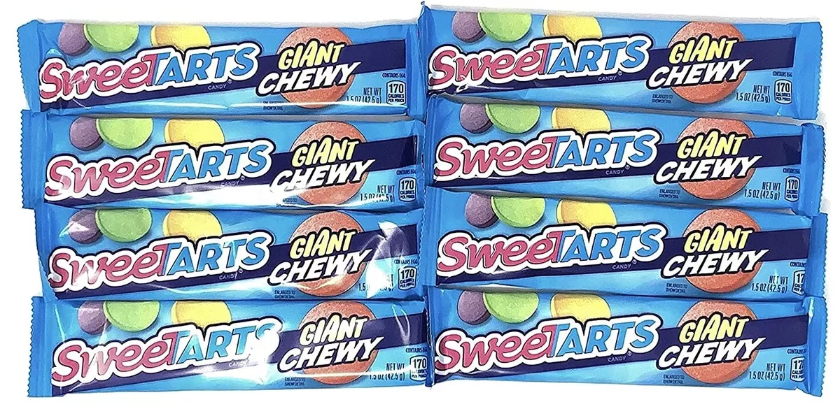 SweeTarts Chewy Sours Candy Rolls: 24-Piece Box