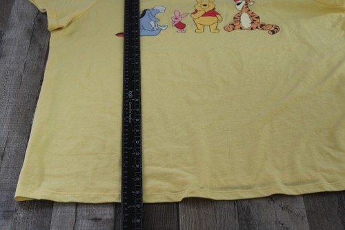 Disney Winnie The Pooh Eeyore Tigger Piglet T-Shirt Womens 0 (XSmall) Yellow SS - Picture 6 of 7
