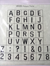 PrintWorks Collection Unmounted Alphabet Set - 326 Future Tech - NEW