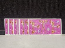 9 SHEETS- UNUSED Vintage Barbie Stickers 1997 Cheerleader Barbie