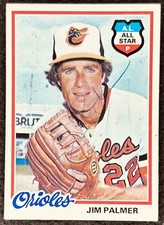 Jim Palmer autographed signed autograph auto Baltimore Orioles 1978 Topps card