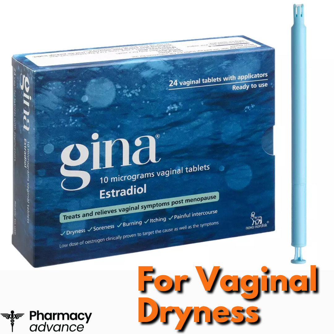 Gina Estradiol 10mcg Vaginal Tablets for Menopause Relief & Vaginal Dryness