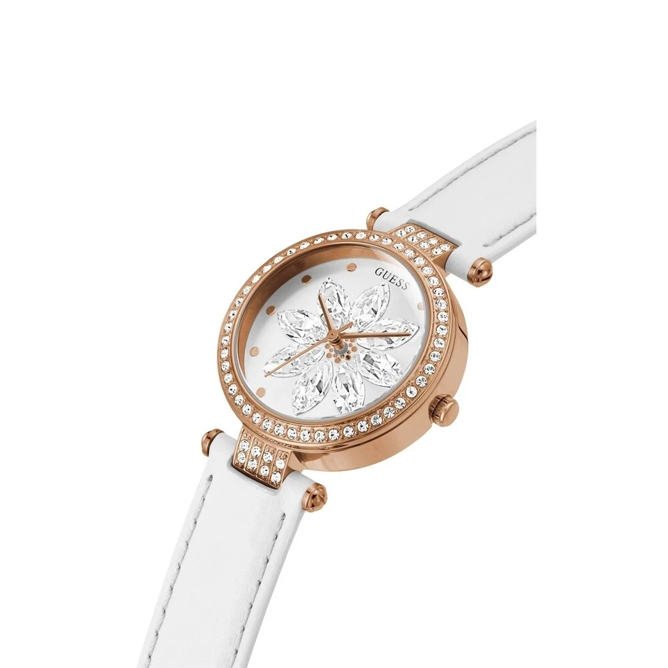 Orologio Donna GUESS FULL BLOOM GW0382L3 Vera Pelle Bianco Rosè - Immagine 2 di 2